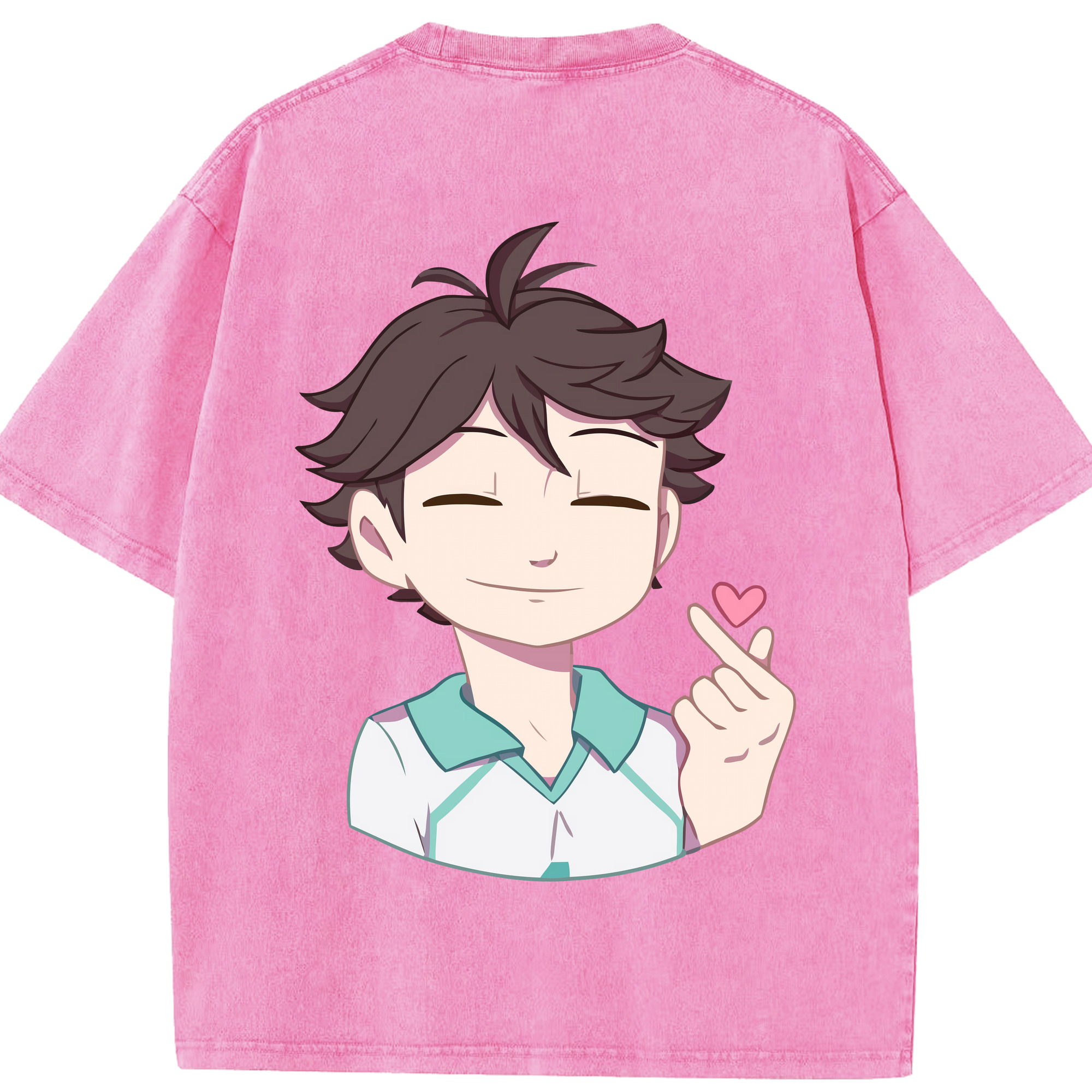 （画像用） ハイキュー!! Haikyu!! 綿100% ヴィンテージ風 半袖Tシャツ（背面プリント）